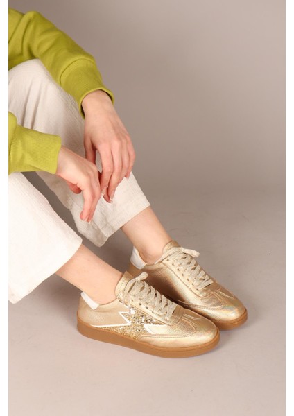 Marta Hologram Bağcıklı Sneakers Gold