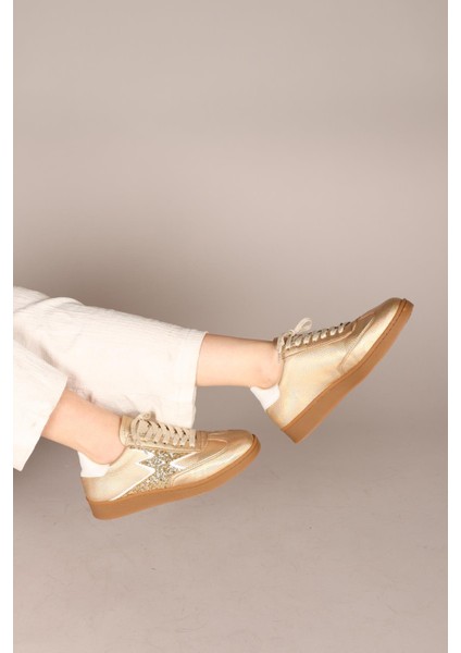 Marta Hologram Bağcıklı Sneakers Gold