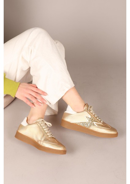 Marta Hologram Bağcıklı Sneakers Gold