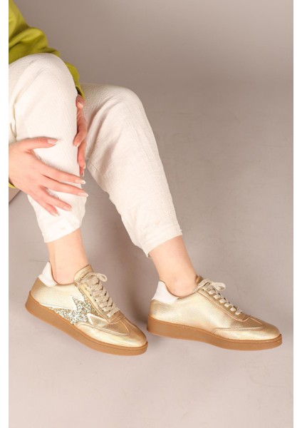 Marta Hologram Bağcıklı Sneakers Gold