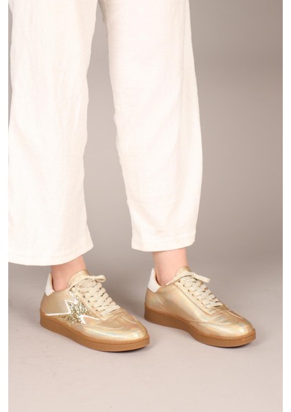 Marta Hologram Bağcıklı Sneakers Gold