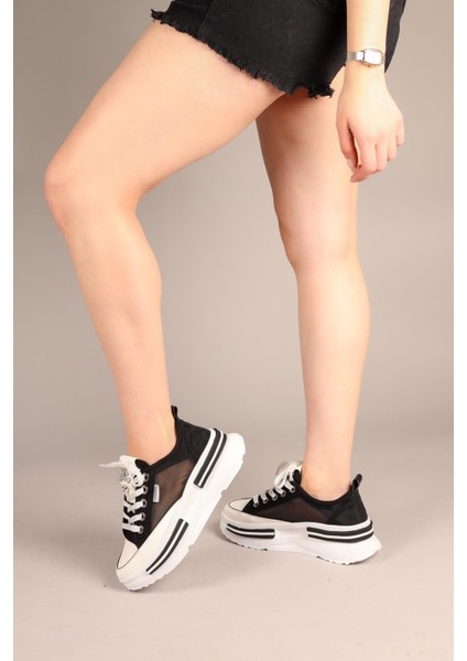 Joyse Tül Detaylı Keten Sneakers Siyah modelleri