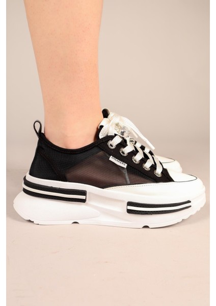 Joyse Tül Detaylı Keten Sneakers Siyah fırsatları