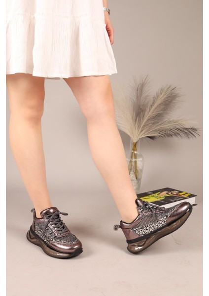 Eilis File Bağcıklı Sneakers Platin modelleri