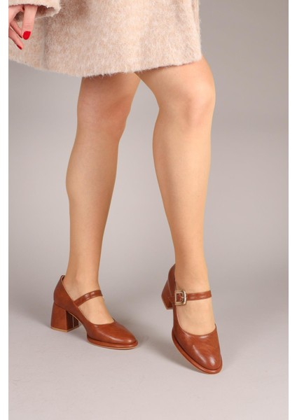 MATMAZEL Tek Bantlı Topuklu Ayakkabı TABA fiyatları