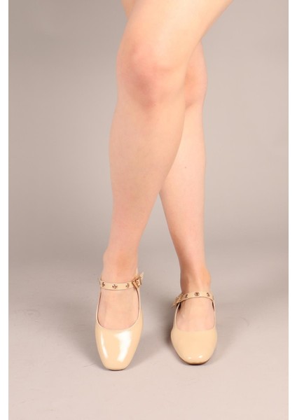 Lushy Kemerli Alçak Topuklu Ayakkabı Nut indirimleri