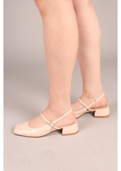 Sasara Taş Tokalı Arkası Açık Babet Bej indirimleri