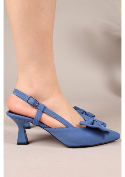 Emma Fiyonklu Stiletto Saks Mavisi
