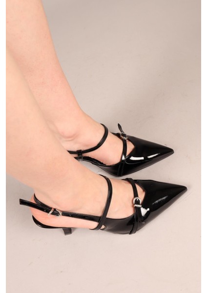 Vesper Çapraz Bağlı Stiletto Siyah indirimleri