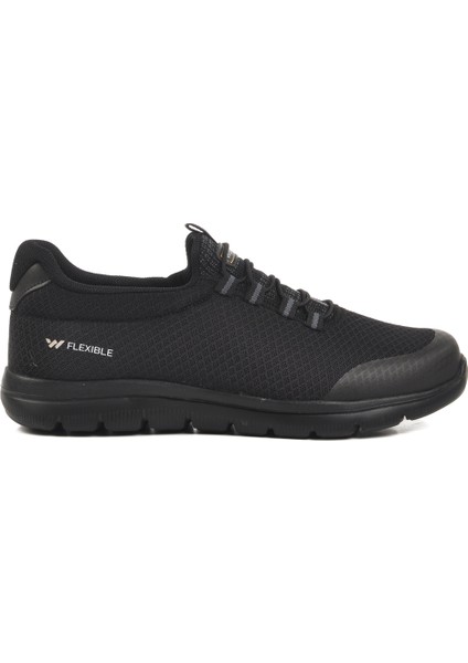 Siyah Triko Hafif Erkek Spor Ayakkabı Flexible Iı M