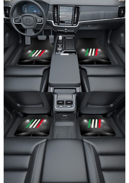 Modern Dijital Baskı Siyah Yol Fiat Logo Universal Araba Paspası, Oto Paspas fiyatları