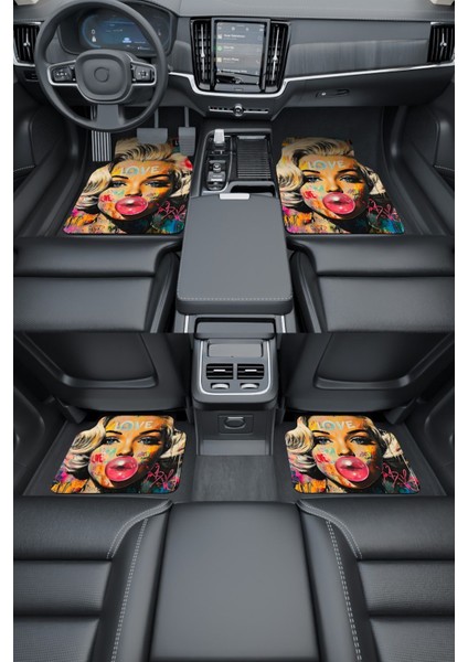 Modern Dijital Baskı Renkli Afiş Marilyn Monroe Universal Araba Paspası, Oto Paspas fiyatları
