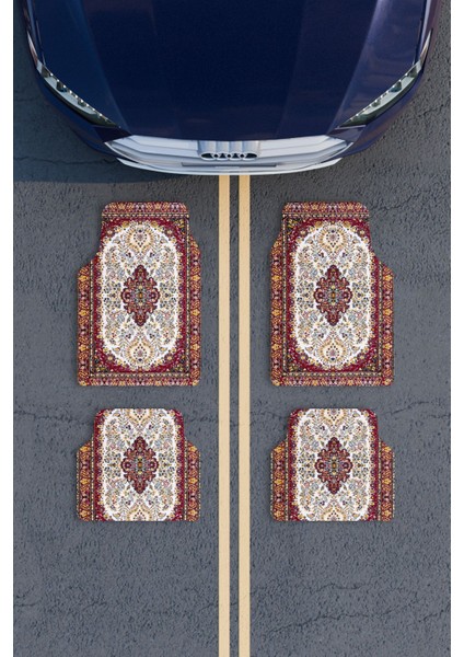 Modern Dijital Baskı Renkli Halı Motif Universal Araba Paspası, Oto Paspas