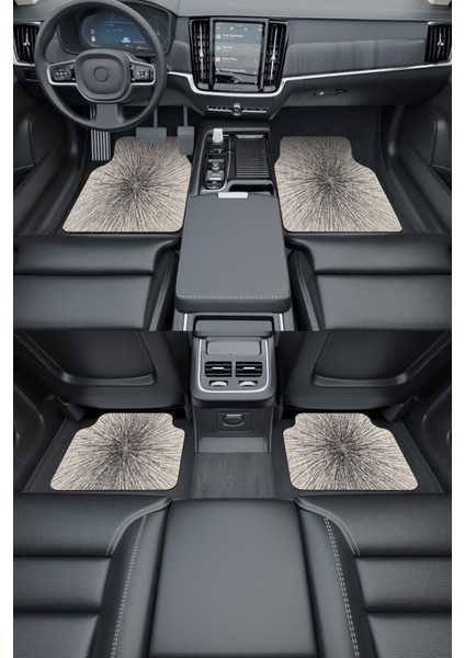 Modern Dijital Baskı Krem Demir Tozu Desen Universal Araba Paspası, Oto Paspas fiyatları