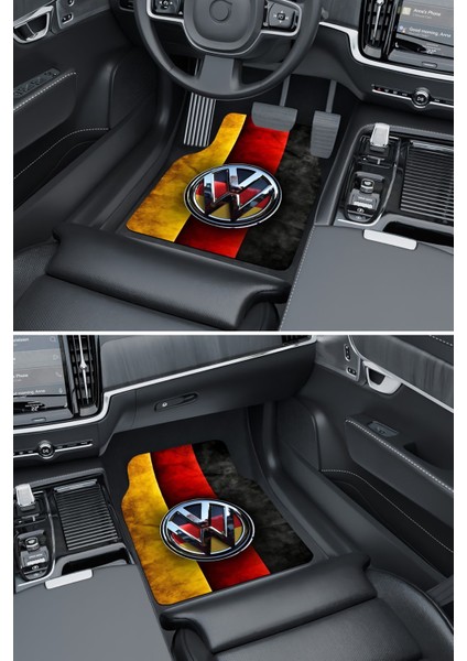 Modern Dijital Baskı Renkli Almanya Volkswagen Logo Universal Araba Paspası, Oto Paspas modelleri