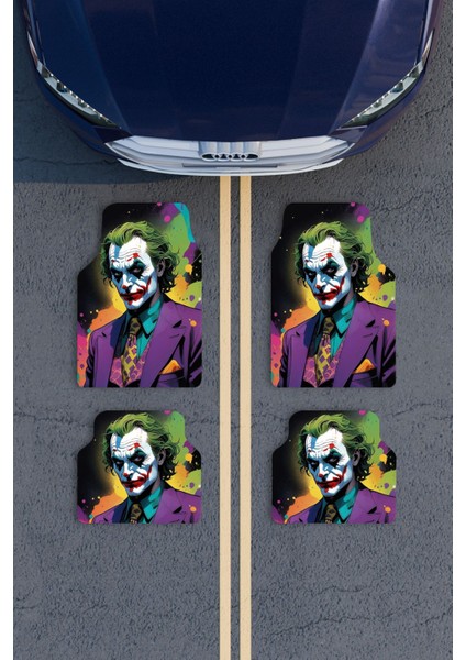 Modern Dijital Baskı Renkli Joker Universal Araba Paspası, Oto Paspas