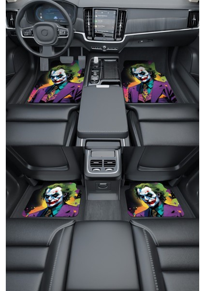 Modern Dijital Baskı Renkli Joker Universal Araba Paspası, Oto Paspas