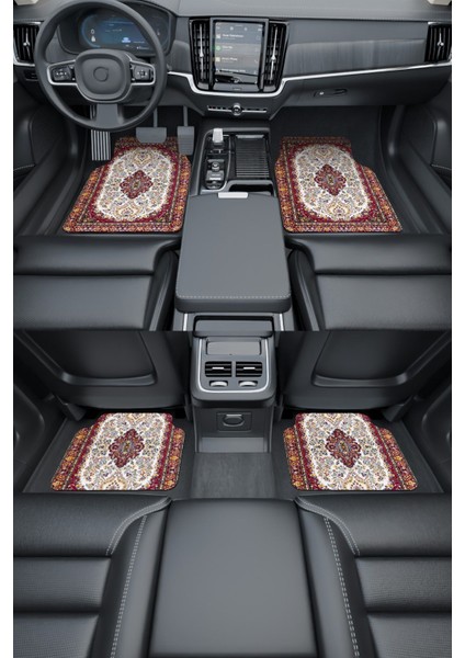 Modern Dijital Baskı Renkli Halı Motif Universal Araba Paspası, Oto Paspas