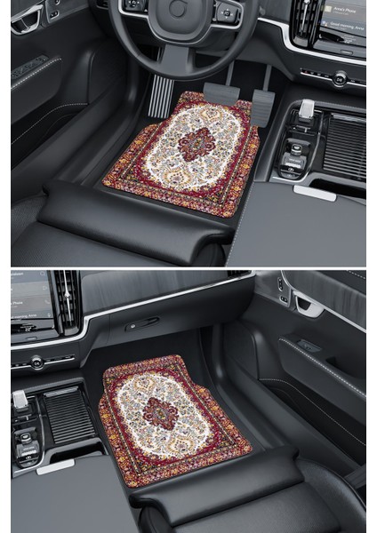 Modern Dijital Baskı Renkli Halı Motif Universal Araba Paspası, Oto Paspas