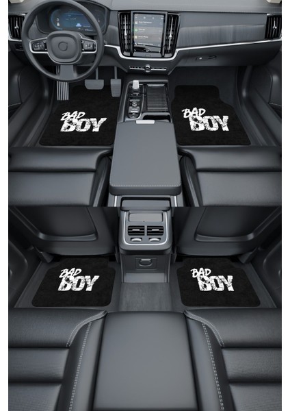 Modern Dijital Baskı Siyah Bad Boy Universal Araba Paspası, Oto Paspas fiyatları