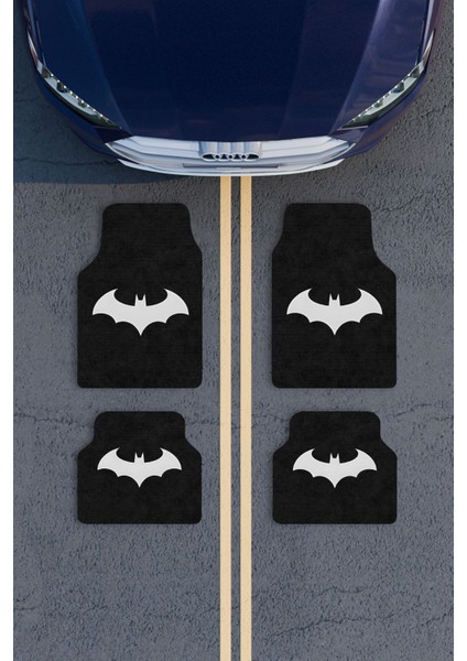 Modern Dijital Baskı Siyah Beyaz Batman Universal Araba Paspası, Oto Paspas