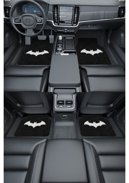 Modern Dijital Baskı Siyah Beyaz Batman Universal Araba Paspası, Oto Paspas fiyatları
