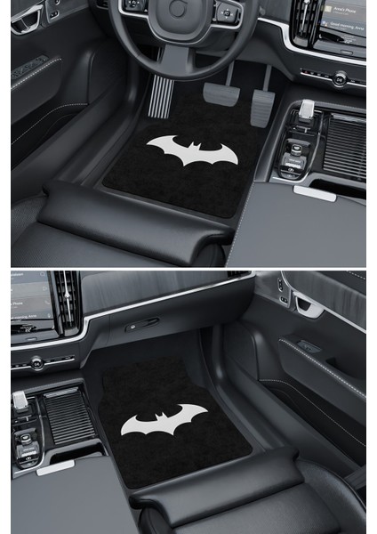 Modern Dijital Baskı Siyah Beyaz Batman Universal Araba Paspası, Oto Paspas modelleri