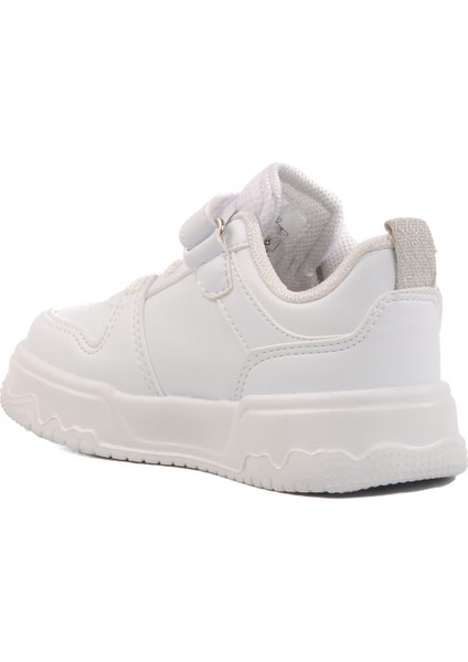 Beyaz Gümüş Cırtlı Unisex Çocuk Spor Ayakkabı 1603 B fırsatları
