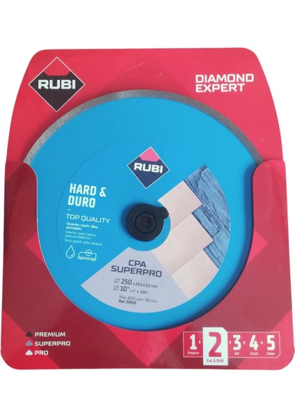 Rubi CPA 250 Superpro Sert Malzeme Elmas Bıçak modelleri
