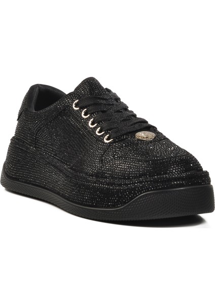 Siyah Taş İşlemeli Kadın Sneaker 25Y451-10 Z modelleri