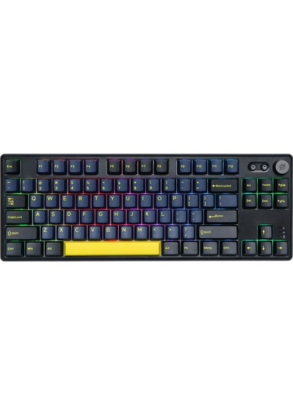 ABM084 Programlanabilir Esports Rgb Mekanik 3 Mode Kablosuz Klavye (Siyah Kırmızı)