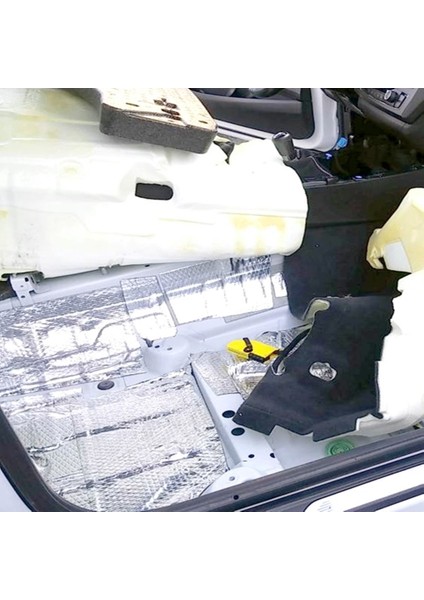 10 Adet 35x20cm Ziftli Oto Ses ve Su Yalıtım Pedi Folyolu Gürültü ve Nem Kalkanı Kendinden Yapışkanlı