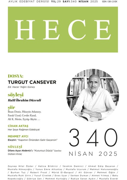 Hece Dergi 340.SAYI Nisan 2025