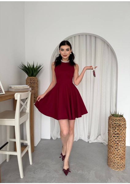 Cep Detaylı Volanlı Mini Kloş Elbise fiyatları