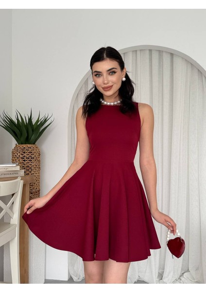 Cep Detaylı Volanlı Mini Kloş Elbise indirimleri