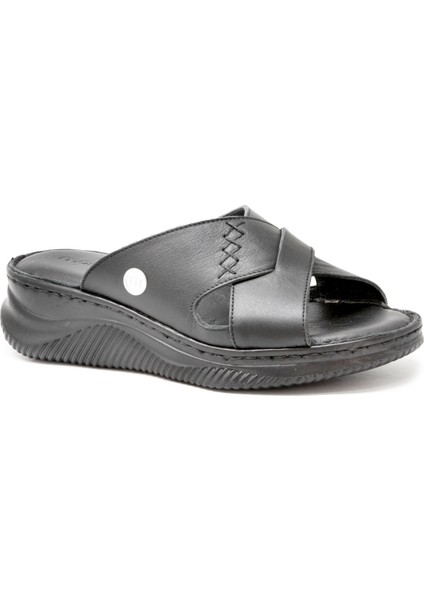 D25YT 1195 Siyah Bayan Terlik Terlik Sandalet