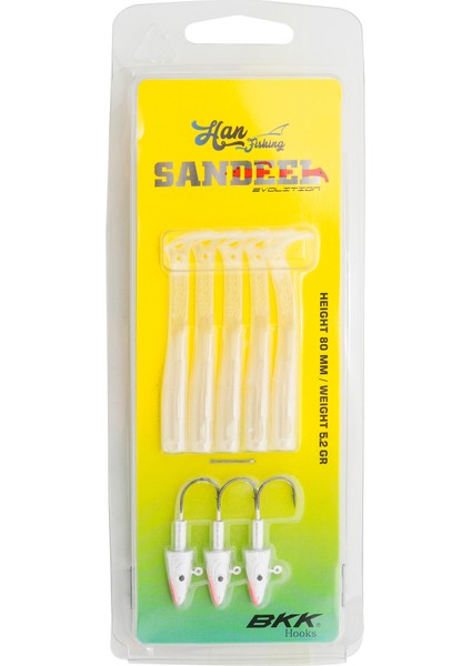 Sandeeel 8 cm 5.2 gr Silikon Yem #renk:peary White