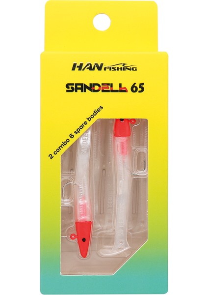 Sandeel 6.5 cm 3.2 gr Silikon Yem #renk:red Peary White