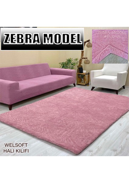 Zebra Model Welsoft Lastikli Halı Örtüsü