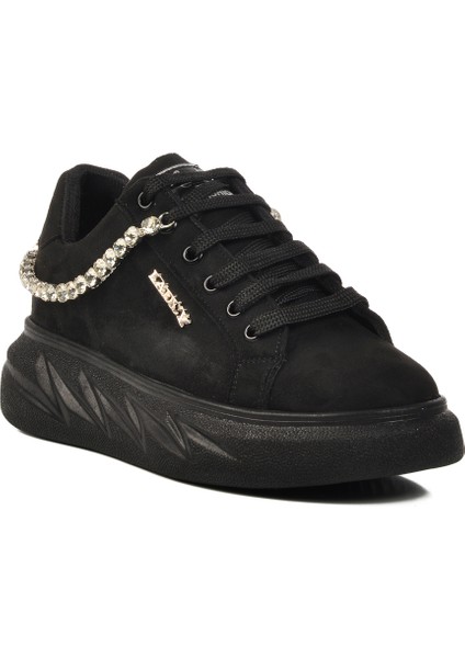Siyah Süet Kadın Spor Ayakkabı Lady 7081 Z