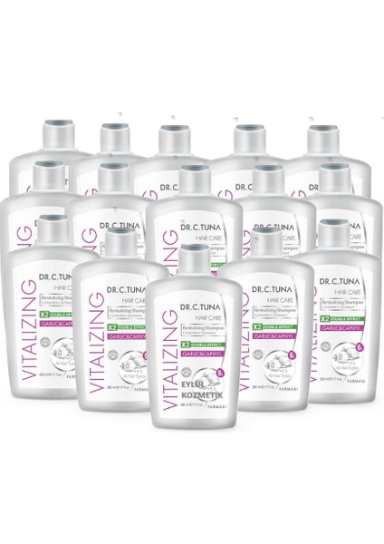 Dr. C.Tuna Vitalizing Sarımsak & Capixyl Şampuan 500 ml x 15 Adet