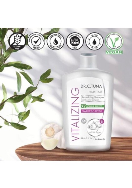 Dr. C.Tuna Vitalizing Sarımsak & Capixyl Şampuan 500 ml x 15 Adet