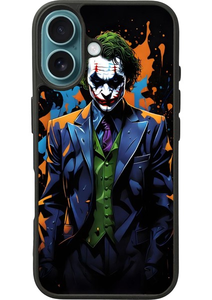 Apple iPhone 16 Siyah Baskılı A++ Kalite Koruma Silikon Kılıf A++