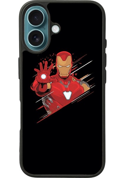 Apple iPhone 16 Siyah Baskılı A++ Kalite Koruma Silikon Kılıf A++