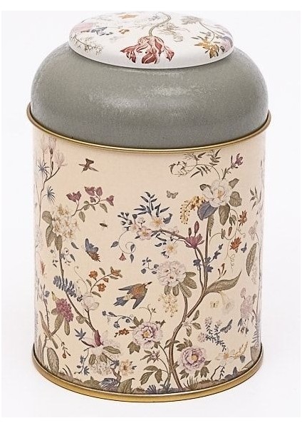Flora Yellow Desenli Yuvarlak Metal Saklama Kabı, 9 x 11 Cm, 0,6 Lt fiyatları