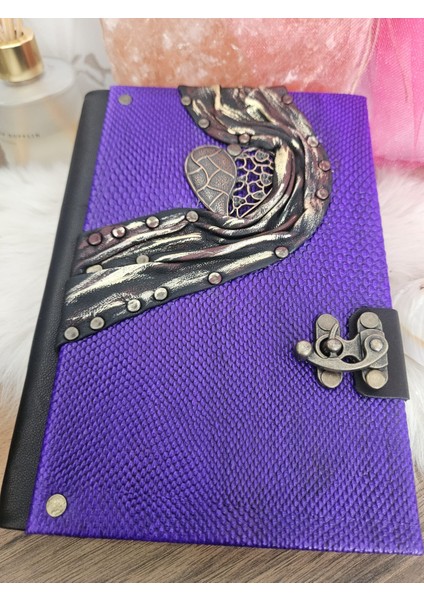 Hakiki Deri Italyan Baskili Özel Desen Kalp El Yapımı Defter fiyatları