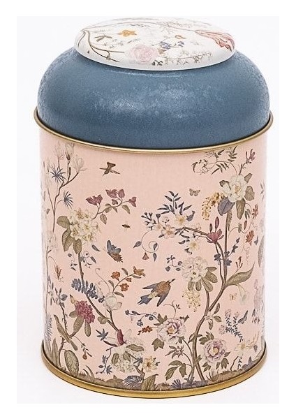 Flora Pink Desenli Yuvarlak Metal Saklama Kabı, 9 x 11 Cm, 0,6 Lt fiyatları