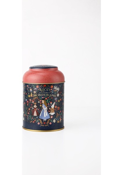 Fairytale Alices Desenli Yuvarlak Metal Saklama Kabı, 9 x 11 Cm, 0,6 Lt fiyatları