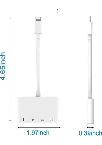 Apple Lightning To USB Lightning Micro Sd Tf Kart Okuyucu Çevirici Dönüştürücü Adaptör 4333