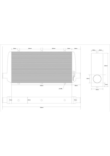 Universal 8 Litre Intercooler HGIC2365-HFT